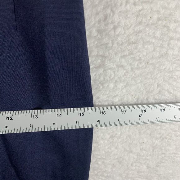 Boden Marianna Ponte Dress Women's 6 Navy Stretch Zipper Back Short Sleeve 7630 - Picture 7 of 9